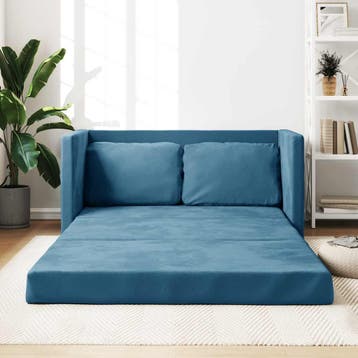 vidaXL Slaapbank vloermodel 2-in-1 122x204x55 cm fluweel, Verzenden