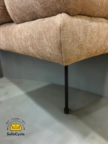 Luton hoekzetel rosé taupe in stof, hoek R – overstock, Huis en Inrichting, Verzenden, Nieuw