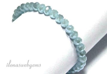 Swarovski style kristal kralen facet rondel ca. 6x5mm, Hobby & Loisirs créatifs, Fabrication de Perles & Bijoux, Verzenden, Kraal