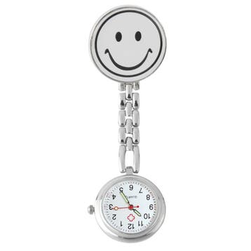 Fako - Verpleegstershorloge - Smiley - Wit, Verzenden