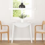 vidaXL Eettafel massief hout wit rubber, Huis en Inrichting, Verzenden, Nieuw