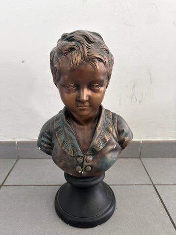 Statue, Kinderbuste - 43 cm - Plâtre - 1970