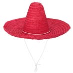 Rode Sombrero 49cm, Hobby en Vrije tijd, Feestartikelen, Verzenden, Nieuw