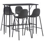 vidaXL 5-delige Barset stof donkergrijs, Huis en Inrichting, Complete eetkamers, Verzenden, Nieuw