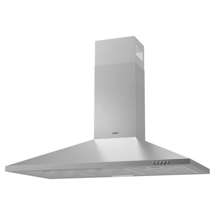 Wanddampkap Piramide - RVS - 450 m³/h - B - CENDO BMB5290PDR, Elektronische apparatuur, Afzuigkappen, Vrijstaand, 400 tot 600 m³ per uur