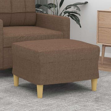 vidaXL Voetenbank 60x50x41 cm stof bruin, Verzenden