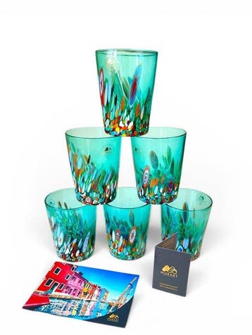 MurArt - MurArt - Drinkset (6) - Glas - Murrine Millefiori