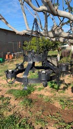 Wrought Iron Chandelier 1920-1930 - Kroonluchter -, Antiek en Kunst