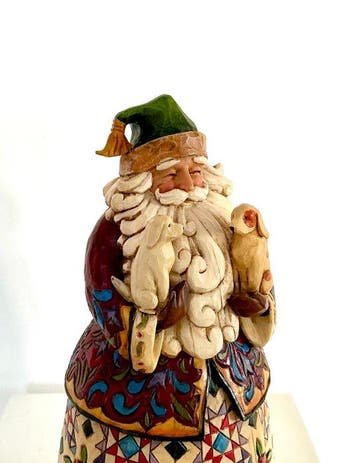 Jim Shore - Kerstbeeldje Enesco - Kerstman met zijn hond -, Diversen, Nieuw