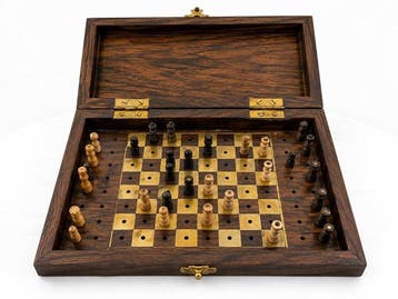 ohanyan - Schaakspel - Vintage Portable Wooden Chess Set –
