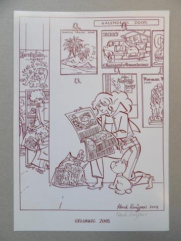 Franka - Een gelukkig 2005 - ansichtkaart - gesigneerd, Boeken, Nieuw