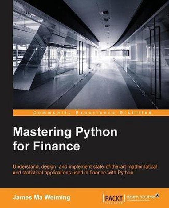 Mastering Python for Finance 9781784394516 James Ma, Boeken, Taal | Engels, Zo goed als nieuw, Verzenden