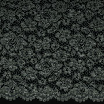 10 meter kant stof - Donkergrijs - 100% polyester, Verzenden, 120 cm of meer, Kant, Grijs