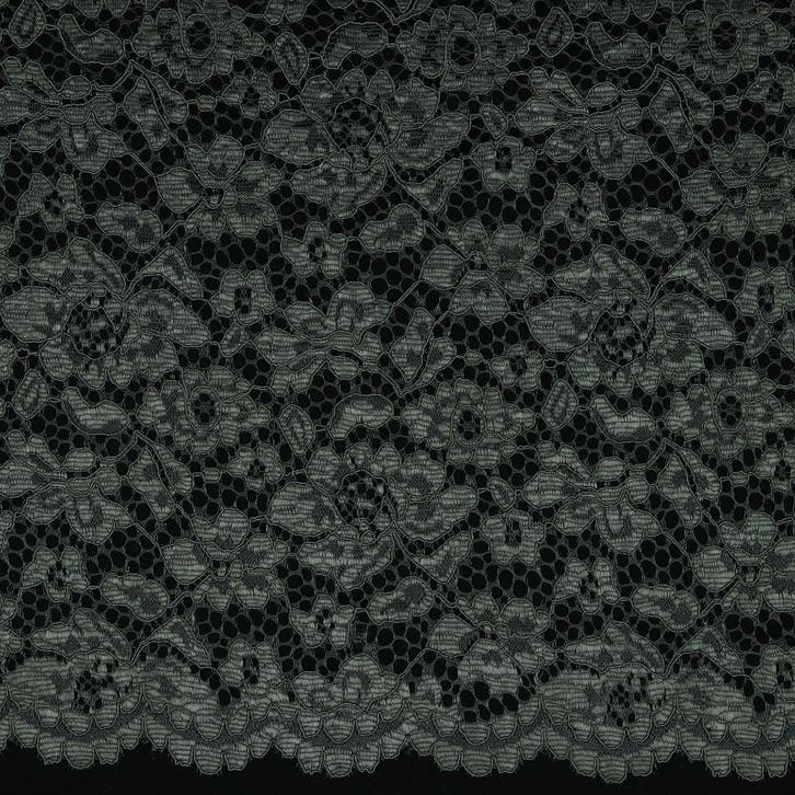 10 meter kant stof - Donkergrijs - 100% polyester, Hobby & Loisirs créatifs, Tissus & Chiffons, Envoi