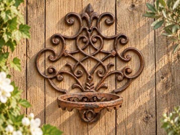 Decoratief ornament - Set van 2 – Sierlijke gietijzeren