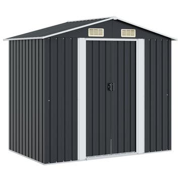 vidaXL Tuinberging 204x132x186 cm staal antraciet, Tuin en Terras, Verzenden, Nieuw