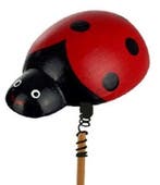 Bijsteker Lieveheersbeestje Rood ca. 20 cm stok per stuk, Nieuw