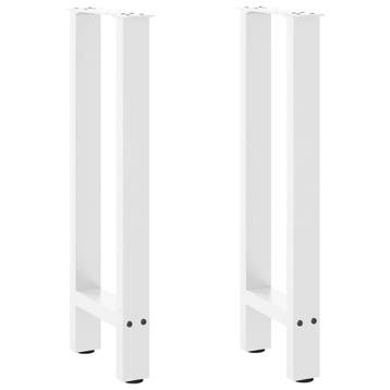 vidaXL Console tafelpoten 2 st 28x(72-73) cm staal wit, Verzenden