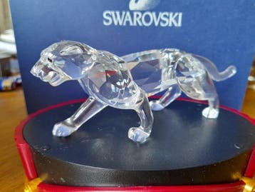 Swarovski - Beeldje - Leopard - 217093 - Kristal, Antiek en Kunst