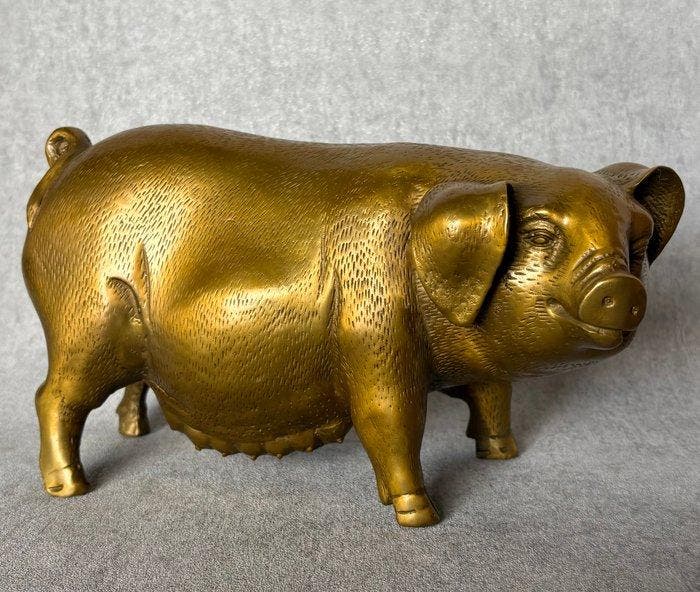 Beeld, Zeug 25.5 cm / 4 kg - 15 cm - Brons, Antiquités & Art, Curiosités & Brocante