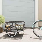 vidaXL Fietstrailer 130x73x48,5 cm staal zwart, Verzenden, Nieuw