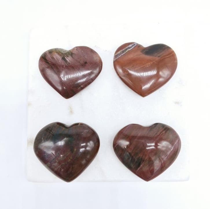 Versteend Hout Hart, Handtassen en Accessoires, Edelstenen, Ophalen of Verzenden