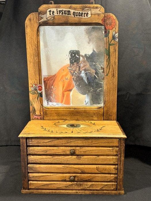 Commode - Rovere - Miroir avec tiroirs, Antiquités & Art, Curiosités & Brocante