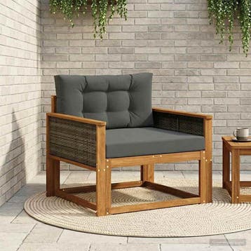 vidaXL Buiten Midden Sofa Naturel, Verzenden, Nieuw