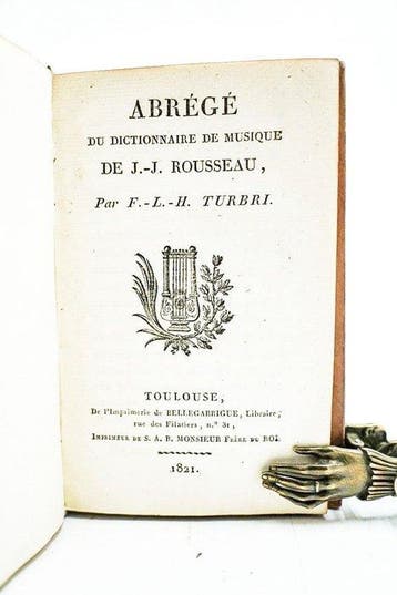 J.-J. Rousseau & F.-L.-H. Turbri - Abrégé du dictionnaire de
