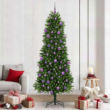 vidaXL Kerstboom met 300 LED met standaard Groen 240 cm PE, Verzenden