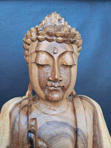 Boeddha van hout / handgemaakt - Buddha - Indonesië (Zonder, Antiek en Kunst