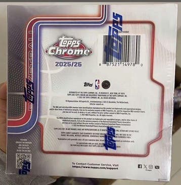 2025/26 Topps Chrome Originele verpakking - 1 Sealed box -, Nieuw