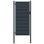 vidaXL Hekpoort PVC en staal 100x164 cm antraciet, Verzenden, Nieuw