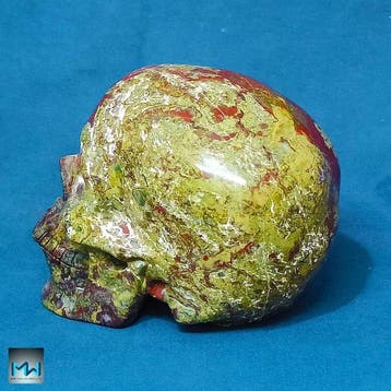 Dragon Blood Jasper handgesneden kristallen schedel -