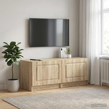 vidaXL Tv-meubel Sonoma Eiken Bewerkt hout, Verzenden, Nieuw