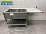 RVS Spoeltafel dubbele spoelbakken Premium-line 160 cm, Ophalen of Verzenden, Nieuw in verpakking