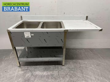 RVS Spoeltafel dubbele spoelbakken Premium-line 160 cm, Ophalen of Verzenden, Nieuw in verpakking