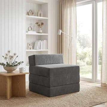 vidaXL Vouwbare Sofa Bed Donkergrijs 200 x 70 x 15 cm, Verzenden