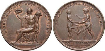 Bronze-medaille 1805 Liebe en Ehe, Verzenden