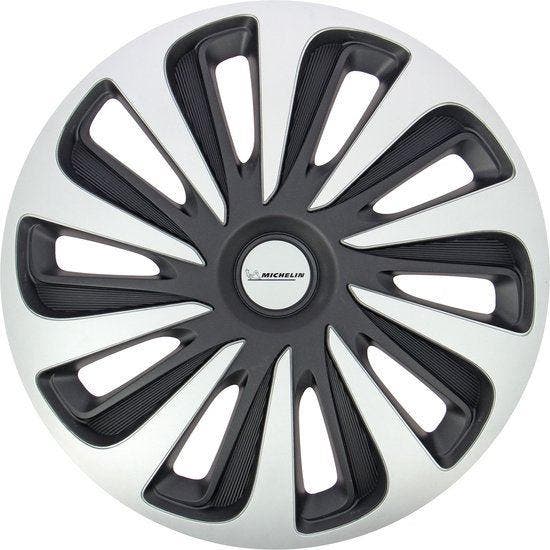 2dekans | Michelin Wieldoppen 16 inch - zilver/zwart - nvs, Auto diversen, Auto-accessoires, Ophalen of Verzenden