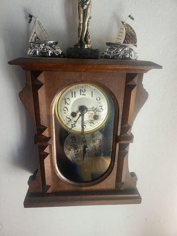 Horloge murale - Antique Bois - 1880-1920 - Montre, Antiquités & Art