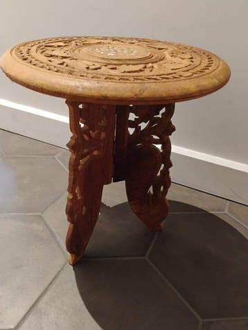Table dappoint - Teck - Table anglo-indienne
