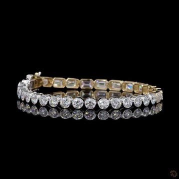 Armband Wit & Geel - 13.49ct. tw. Diamant (Lab-grown), Nieuw