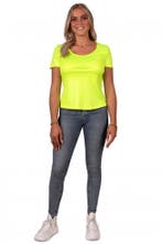 T-Shirt Dames Neon Geel, Verzenden, Nieuw