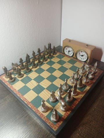 Schaakspel - Metaal, Antiek en Kunst