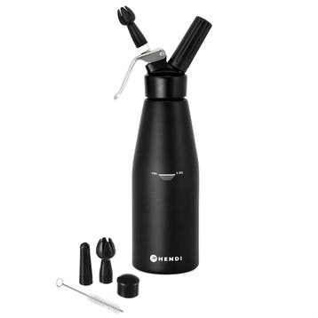 Slagroomapparaat | KitchenLine | Aluminium | Zwart | 0.95L, Verzenden, Nieuw in verpakking