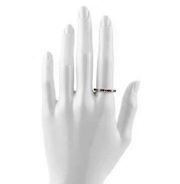 Ring - 14 karaat Geel goud - 1.32ct. tw. Saffier - Diamant, Nieuw