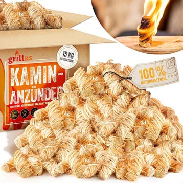Aanmaakwokkels - Aanmaakkrullen - Aanmaakblokjes - 15kg - Gr, Tuin en Terras, Verzenden, Nieuw