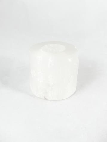 Theelichthouder Seleniet - Wit - Rond - B-kwaliteit - ca...., Ophalen of Verzenden, Nieuw