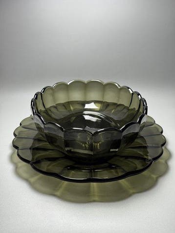 Val Saint Lambert - Kom (2) - XXL - ART DECO - 1930s -